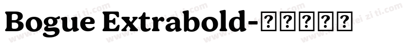 Bogue Extrabold字体转换